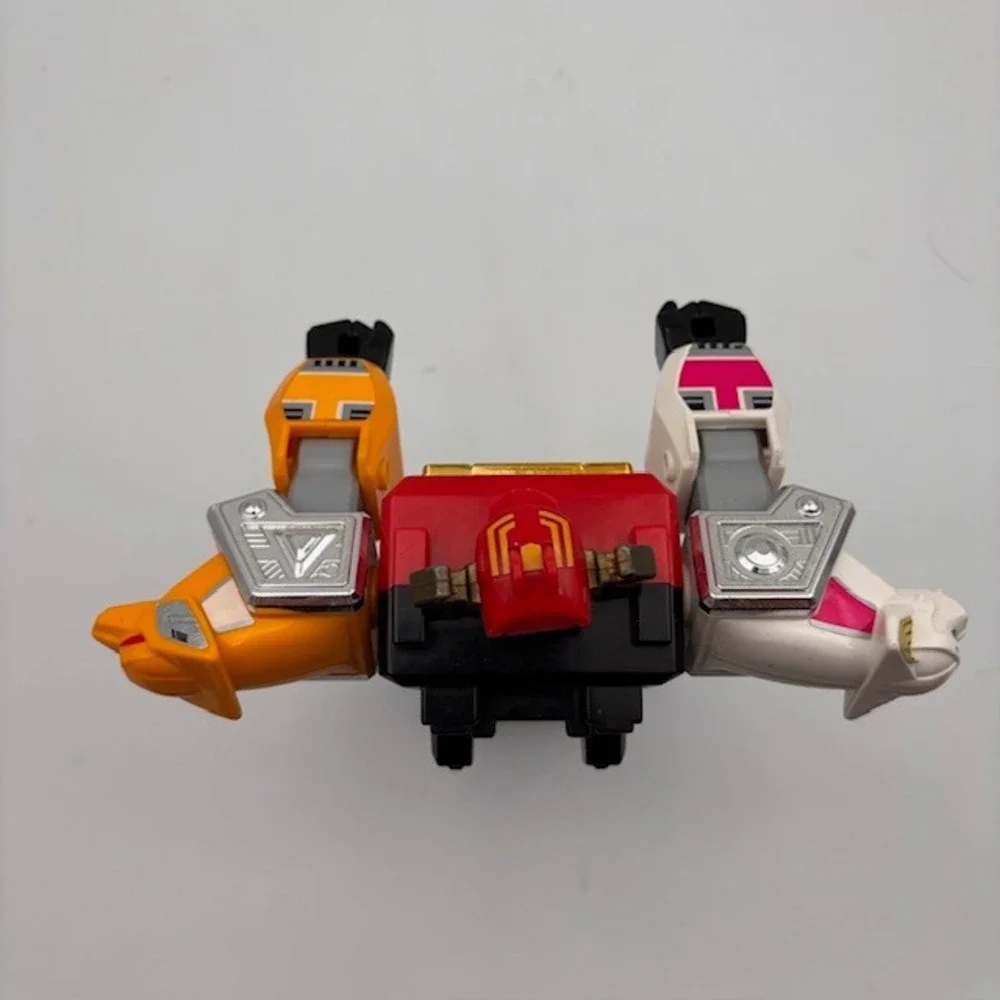Vintage Mighty Morph Power Ranger Megazord Toy Red Blue Yellow White Black Robot